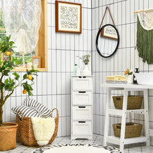Load image into Gallery viewer, Free-Standing Side Storage Organizer with 4 Drawers-White
