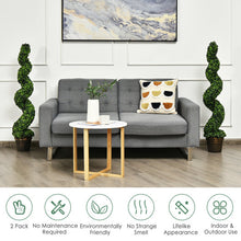 Load image into Gallery viewer, 2 Pack 4 Feet Artificial Spiral Boxwood Topiary Indoor Outdoor Decor
