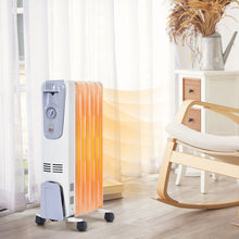 Load image into Gallery viewer, 1500W Electric Oil Filled Radiator with 4 Bottom Wheels
