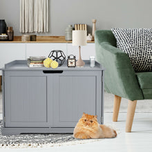 Load image into Gallery viewer, Cat Litter Box Enclosure with Double Doors for Large Cat and Kitty-Gray
