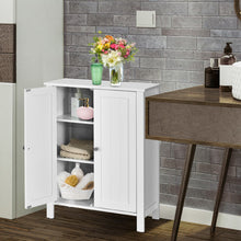 Load image into Gallery viewer, 2-Door Bathroom Floor Storage Cabinet with Adjustable Shelf
