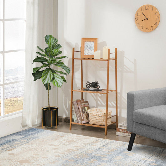 3 Tiers Vertical Bamboo Plant Stand-Brown