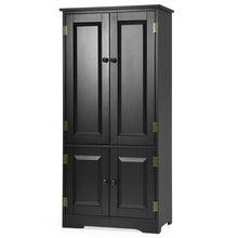 Load image into Gallery viewer, Accent Floor Storage Cabinet with Adjustable Shelves Antique 2-Door-Black
