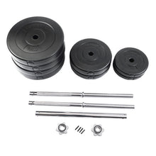 Load image into Gallery viewer, 132 lbs Gym Lifting Exercise Barbell Dumbbell Set
