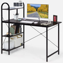 Load image into Gallery viewer, 48-Inch Reversible Computer Desk with Storage Shelf-Brown
