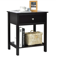 Load image into Gallery viewer, Wooden Storage Shelf for Bedroom and Living Room with Drawer-Black
