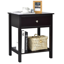 Load image into Gallery viewer, Wooden Storage Shelf for Bedroom and Living Room with Drawer-Coffee
