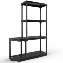 Load image into Gallery viewer, 4-Tier Storage Shelf with 2-Tier Organizer for Tool
