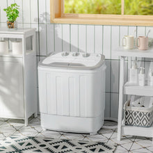 Load image into Gallery viewer, 8 lbs Portable Mini Twin Tub Spinner Semi-Automatic Washing Machine
