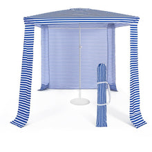 Load image into Gallery viewer, 6.6 x 6.6 Feet Foldable and Easy-Setup Beach Canopy With Carry Bag-Navy
