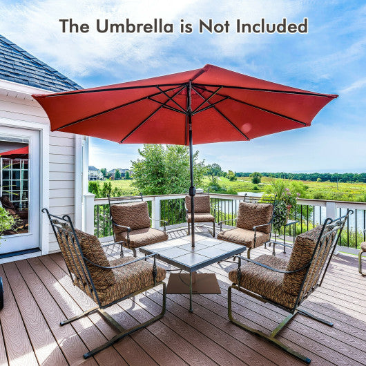50 LBS Weighted 24 Inch Square Patio Umbrella Base