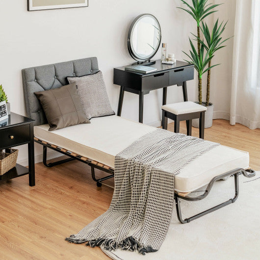 Metal  Folding Bed with Memory Foam Mattress and Dust-Proof Bag