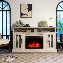 Load image into Gallery viewer, Fireplace TV Stand with 1400W Electric Fireplace-Gray
