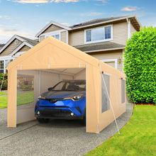 Load image into Gallery viewer, 10 x 20 Feet Heavy-Duty Steel Portable Carport Car Canopy Shelter-Yellow

