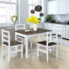 Load image into Gallery viewer, 5 Pcs Solid Wood Compact Kitchen Dining Set-Walnut
