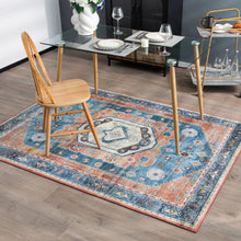 Load image into Gallery viewer, 5 x 7 Inch Non-Shedding Distressed Vintage Indoor Area Rug

