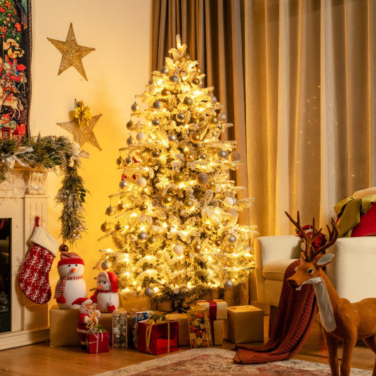 6 Feet Pre-lit Artificial Christmas Tree with 260 LED Lights