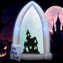 Load image into Gallery viewer, 7 Feet Halloween Inflatable Tombstone with Bat LED Projector
