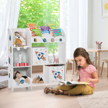 Load image into Gallery viewer, Wooden Children Storage Cabinet with Storage Bins
