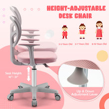 Load image into Gallery viewer, Adjustable Desk Chair with Auto Brake Casters for Kids-Pink
