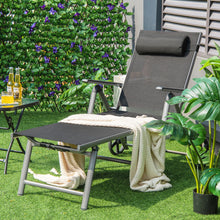 Load image into Gallery viewer, Adjustable Patio Folding Chaise Lounge Chair with Wheels
