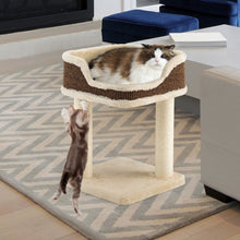 Load image into Gallery viewer, Multi-Level Cat Climbing Tree with Scratching Posts and Large Plush Perch-Beige
