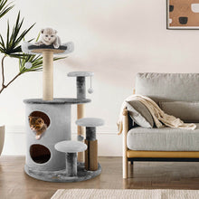 Load image into Gallery viewer, 40 Inch Cat Tree Tower Multi-Level Activity Tree with 2-Tier Cat-Hole Condo-Gray
