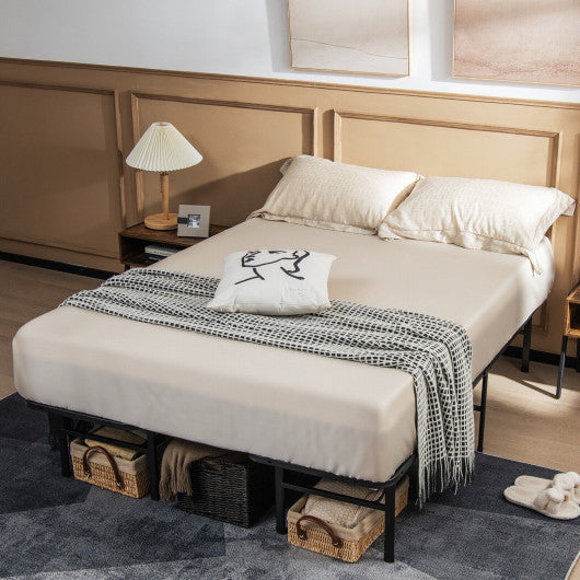 Folding Steel Platform Bed Frame for Kids and Adults-Full Size