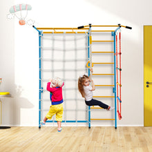 Load image into Gallery viewer, 7 In 1 Kids Indoor Gym Playground Swedish Wall Ladder-Yellow
