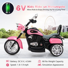 Load image into Gallery viewer, 6V 3 Wheel Kids Motorcycle-Pink
