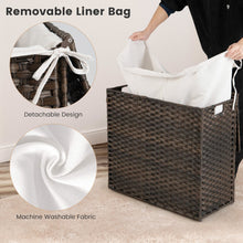 Load image into Gallery viewer, 10L 3-Section Laundry Hamper with Liner Bag and Handle-Brown
