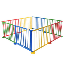 Load image into Gallery viewer, Baby Playpen 8 Panel Colors Wooden Frame Playard
