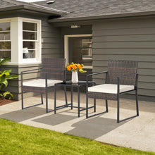 Load image into Gallery viewer, 3 Pieces Modern Heavy Duty Patio Furniture Set with Coffee Table-Off White

