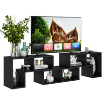 Load image into Gallery viewer, 3 Pieces Console TV Stand for TVs up to 65 Inch with Shelves-Black
