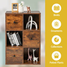 Load image into Gallery viewer, 3-Tier Bookshelf with Anti-toppling Device for Living Room-Brown
