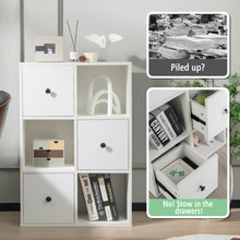 Load image into Gallery viewer, 3-Tier Bookshelf with Anti-toppling Device for Living Room-White
