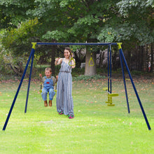 Load image into Gallery viewer, 3-in-1 Outdoor Swing Set for Kids Aged 3 to 10
