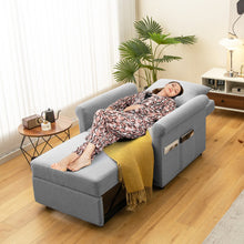 Load image into Gallery viewer, 3-in-1 Pull-out Convertible Adjustable Reclining Sofa Bed-Gray
