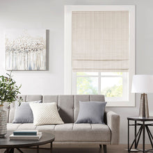 Load image into Gallery viewer, Olliix Galen 100% Polyester Basketweave Room Darkening Cordless Roman Shade By Madison Park MP40-7194
