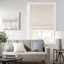 Load image into Gallery viewer, Madison Park Galen 100% Polyester Basketweave Room Darkening Roman Shade MP40-6547 By Olliix
