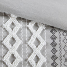 Load image into Gallery viewer, Ink+Ivy Imani 100% Cotton Duvet Cover Mini Set - King/Cal King - Gray II12-1092 By Olliix
