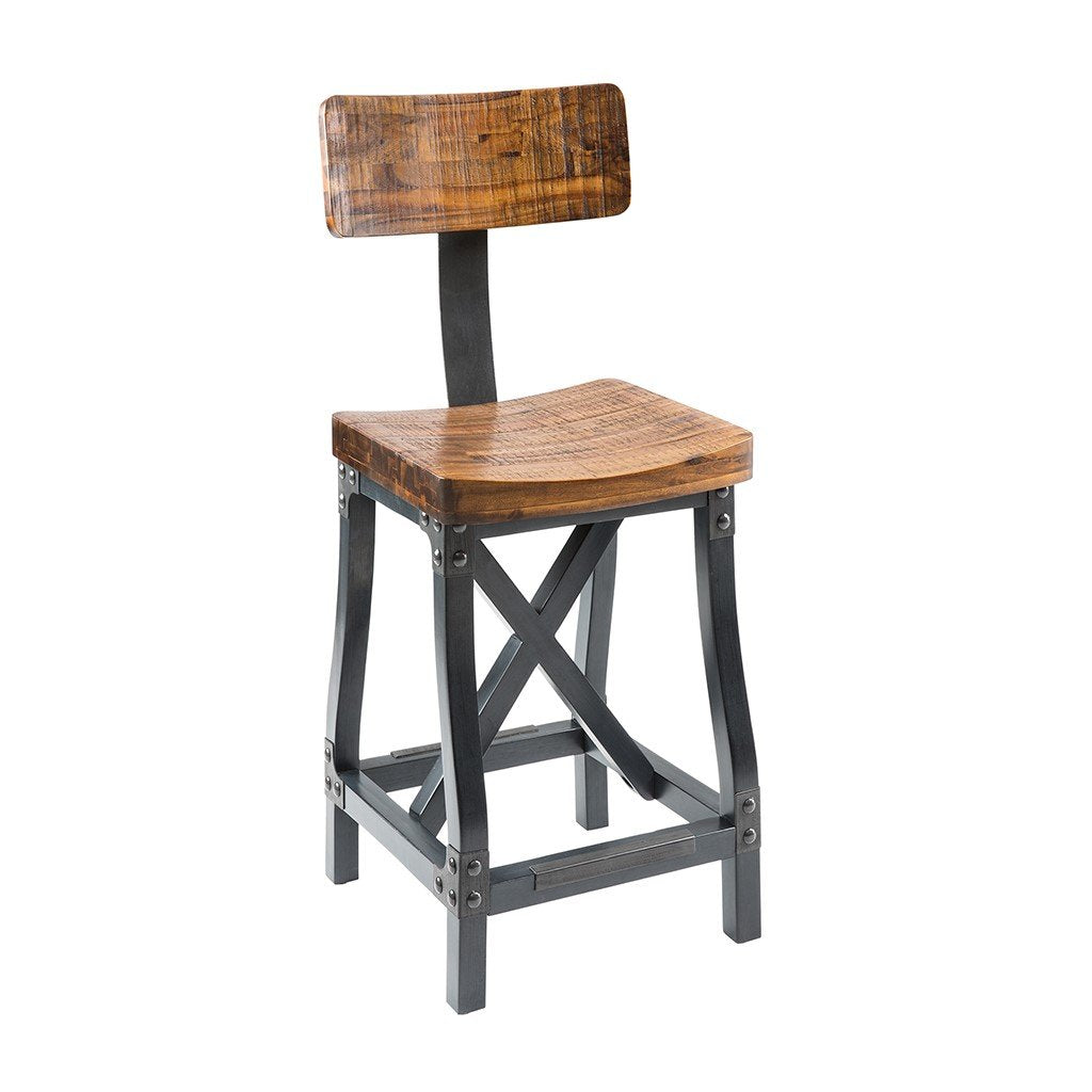 Ink Ivy Lancaster Barstool With Back IIF20-0104 By Olliix