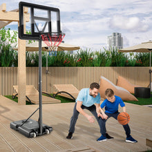 Load image into Gallery viewer, 4.25-10 Feet Adjustable Basketball Hoop System with 44 Inch Backboard
