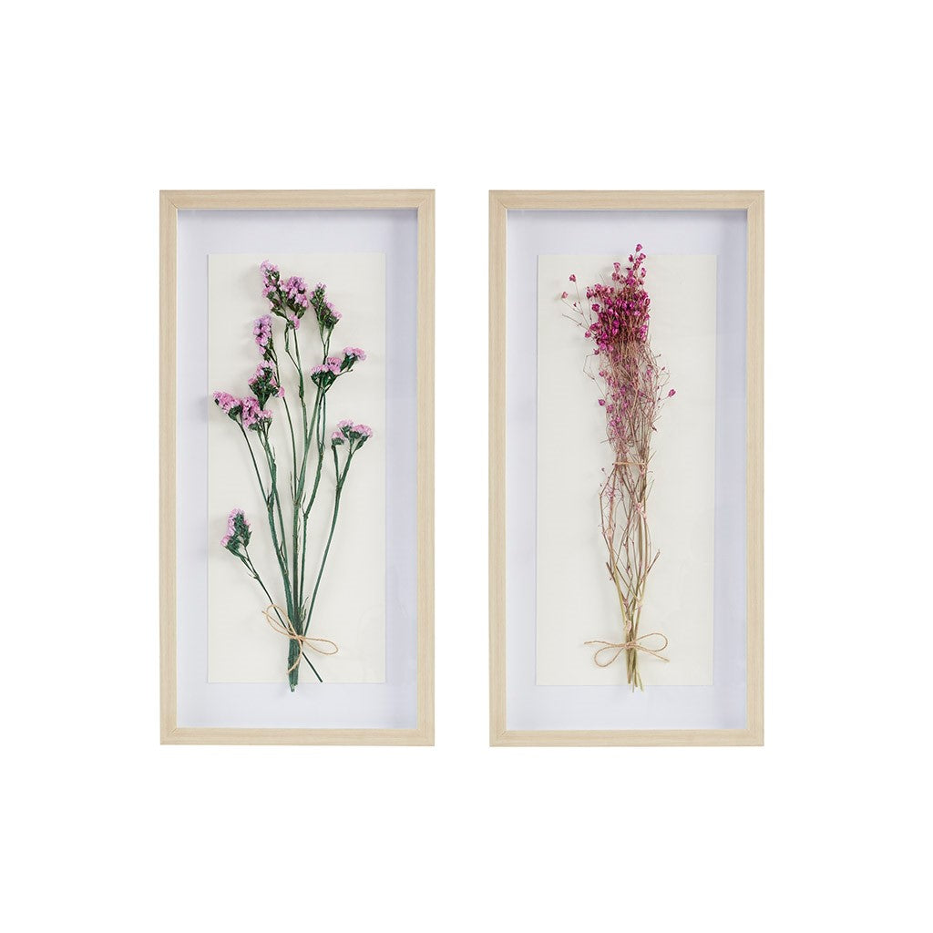 Avant Garden Floral Natural Shadowbox 2 Piece Set MP95B-0262 By Olliix