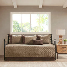 Load image into Gallery viewer, Madison Park Boone 100% Polyester 6Pcs Day Bed Cover- Brown MP13-6572 By Olliix
