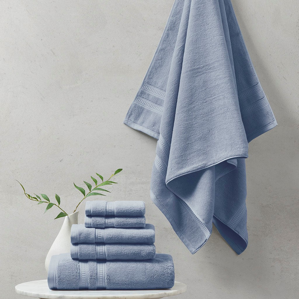 Plume 100% Cotton Feather Touch Antimicrobial Towel 6 Piece Set - BR73-2438