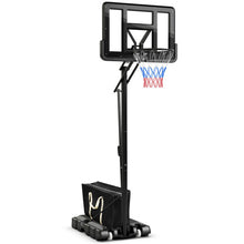Load image into Gallery viewer, Portable Basketball Hoop with 8 to 10 Feet 5-Level Height Adjustable
