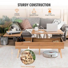 Load image into Gallery viewer, 47 Inch Lift Top Coffee Table with 2 Hidden Compartments-Brown
