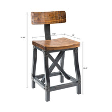 Load image into Gallery viewer, Ink Ivy Lancaster Counter Stool With Back FPF20-0312 By Olliix
