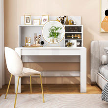 Load image into Gallery viewer, 48 Inch Writing Computer Desk with Anti-Tipping Kits and Cable Management Hole-White
